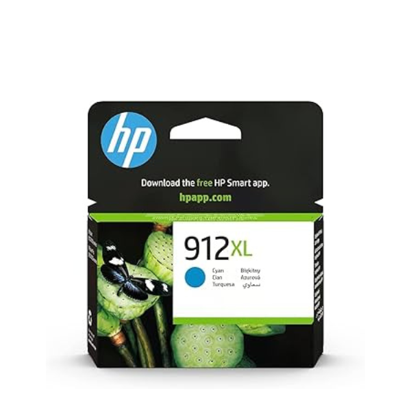 خرطوشة حبر أصلية HP 912XL عالية الإنتاجية باللون السماوي خرطوشة حبر أصلية HP 912XL عالية الإنتاجية باللون السماوي